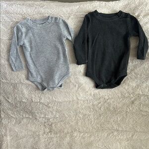 Cozy Gray and Black Kids One Pieces